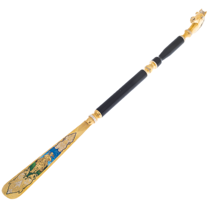 Shoe spoon "Horse" with enamels, Zlatoust