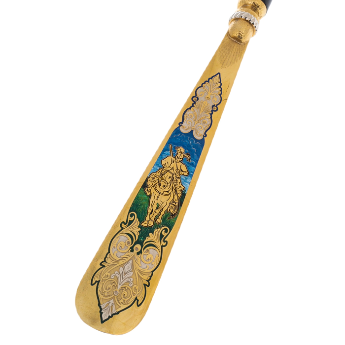 Shoe spoon "Horse" with enamels, Zlatoust