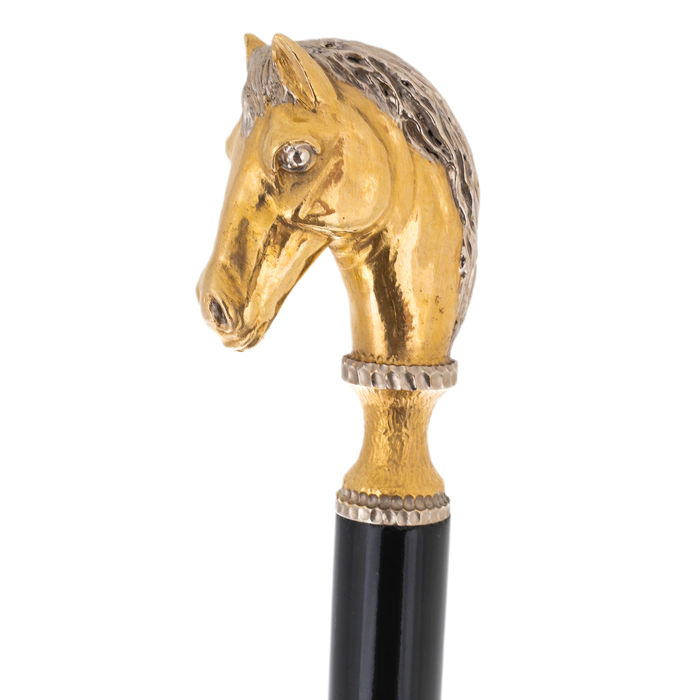 Shoe spoon "Horse" with enamels, Zlatoust