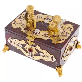 Шкатулка для украшений  из яшмы "Ангелочки" Златоуст