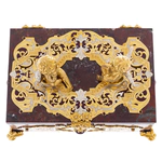 Jewelry box made of jasper "Angels" Zlatoust