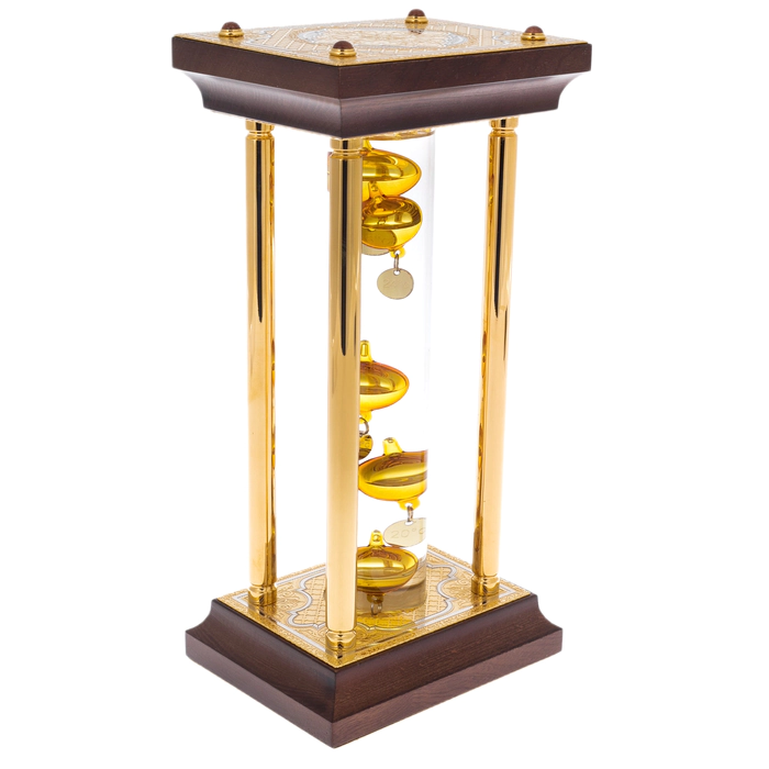 Galileo thermometer on 4 racks, Zlatoust