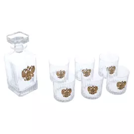 Coat of Arms of Russia whiskey set for 6 persons