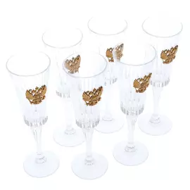 Набор бокалов для шампанского "Герб России" на 6 персон