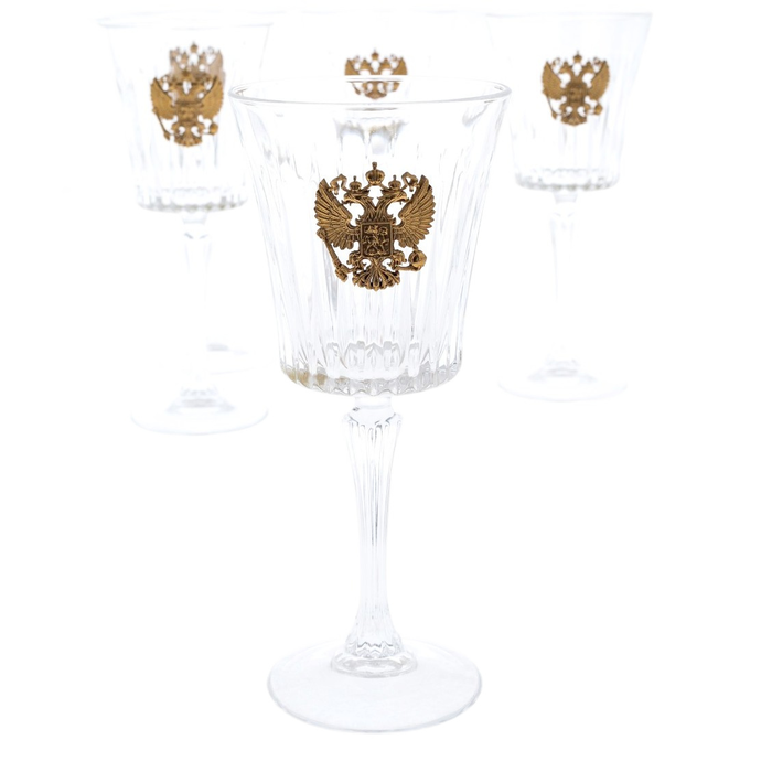 Set of wine glasses "Coat of Arms of Russia" for 6 people