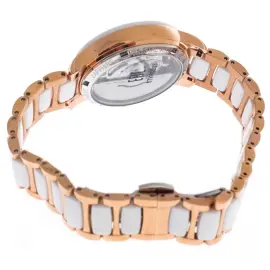 Наручные механические часы с автоподзаводом Mikhail Moskvin "Elegance" белые с золотистым ремешком