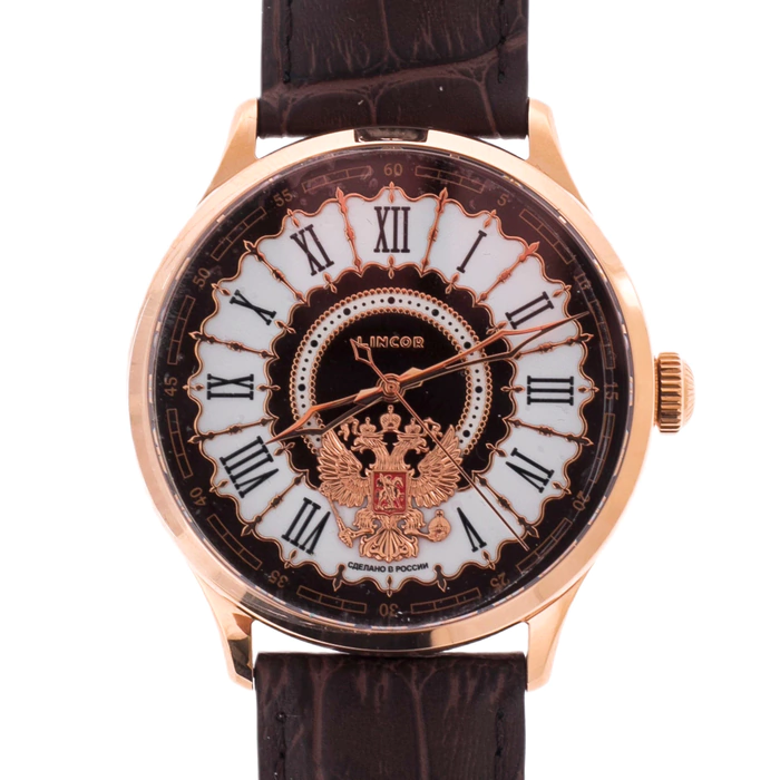Lincor UNI Self-winding Mechanical Watch with Brown Strap