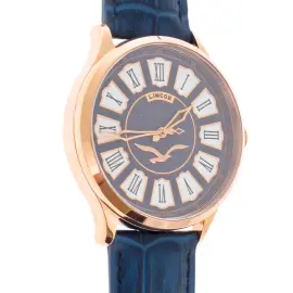 Наручные механические часы с автоподзаводом Lincor UNI с синим ремешком Наручные механические часы с автоподзаводом Lincor UNI с синим ремешком