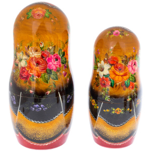 Linden matryoshka doll "Summer Troika" with 20 seats