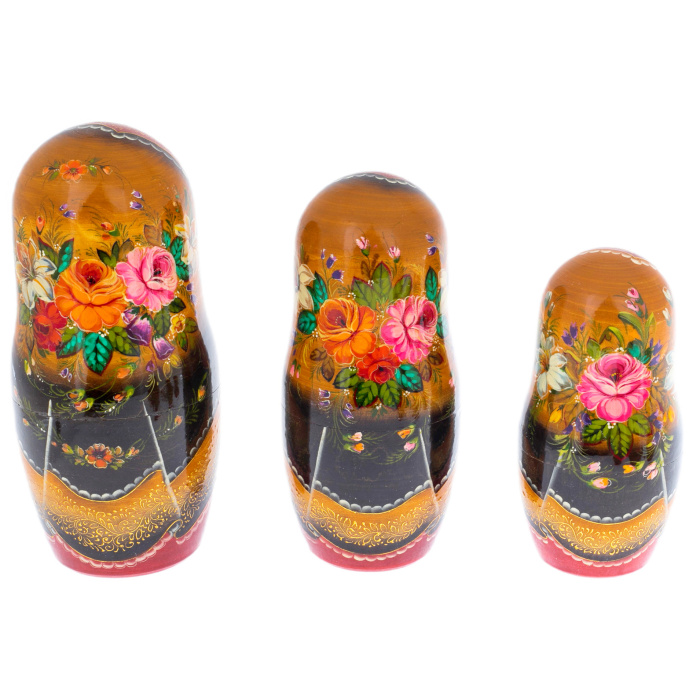 Linden matryoshka doll "Summer Troika" with 20 seats