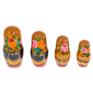 Linden matryoshka doll "Summer Troika" with 20 seats