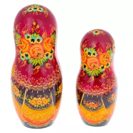 Матрешка из липы "Богатыри" на 10 мест