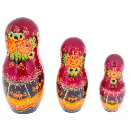 Матрешка из липы "Богатыри" на 10 мест