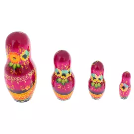 Матрешка из липы "Богатыри" на 10 мест