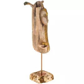 Author's sculpture made of wood "Angel with an apple"