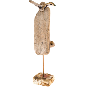 Author's sculpture made of wood "Angel with an apple"