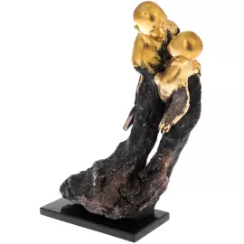 Author's sculpture made of wood "Confluence"