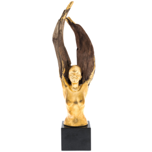 Author's sculpture made of wood "Rapture"
