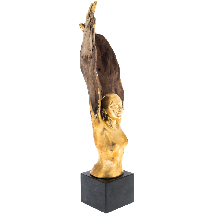 Author's sculpture made of wood "Rapture"
