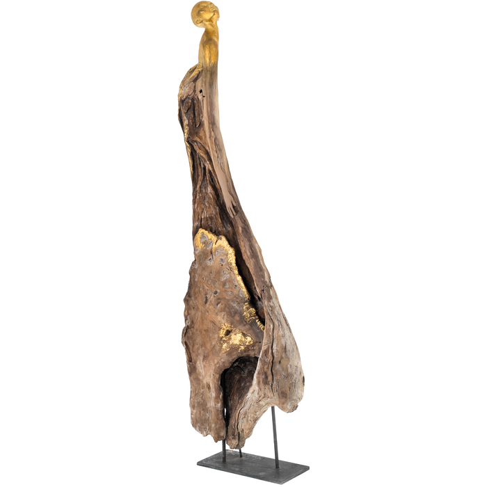 Author's sculpture lamp made of wood "Phoenix"