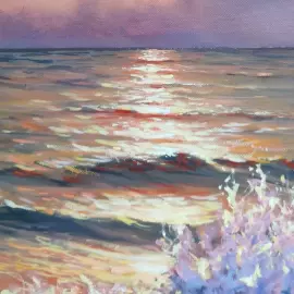 The author's oil painting "The Crown of the sea Princess"