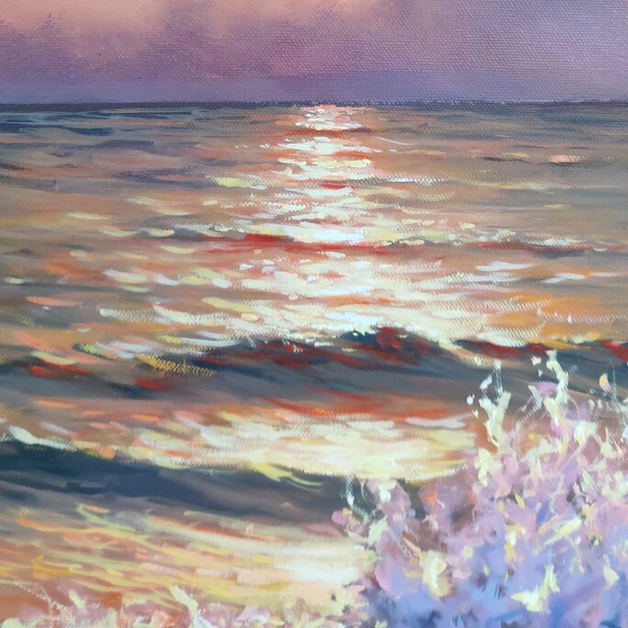 The author's oil painting "The Crown of the sea Princess"