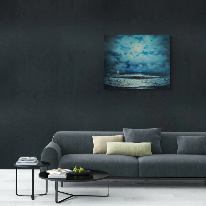 The author's oil painting "Night Lights"