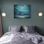 The author's oil painting "Night Lights"