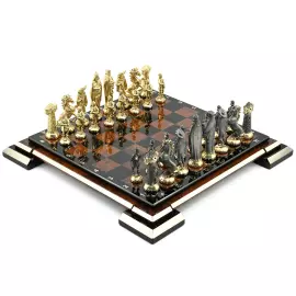 Шахматы из обсидиана "Средневековье"