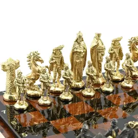 Шахматы из обсидиана "Средневековье"