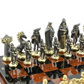 Шахматы из обсидиана "Средневековье"