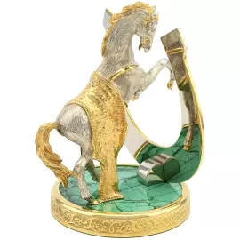 Souvenir "Horse with a horseshoe" malachite