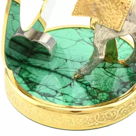 Souvenir "Horse with a horseshoe" malachite