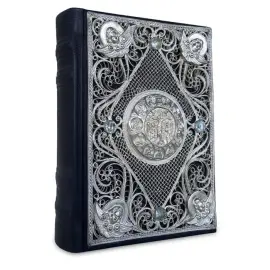 Православный молитвослов с филигранью (серебро), топазами