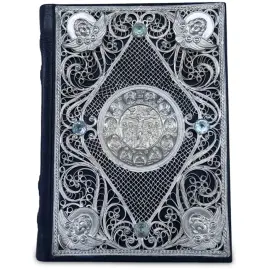 Православный молитвослов с филигранью (серебро), топазами