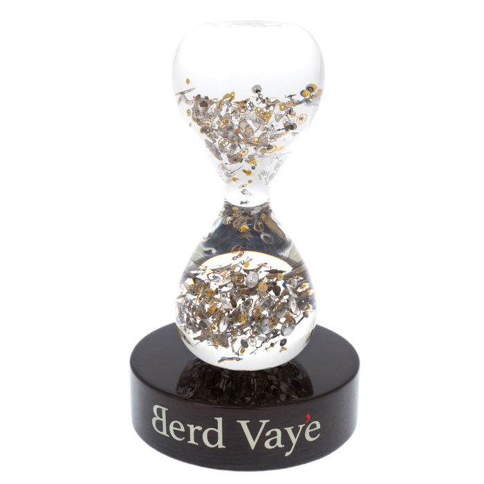 Sculpture "Passage Through Time" in the form of an hourglass, small