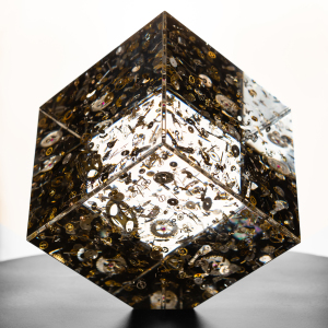 Sculpture "Time Squared" large cube