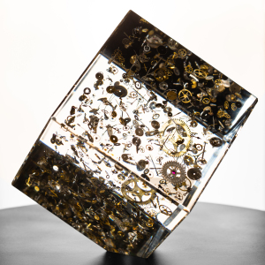 Sculpture "Time Squared" small cube