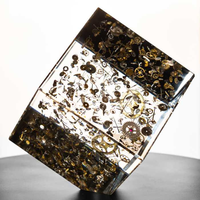 Sculpture "Time Squared" small cube