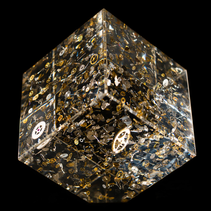 Sculpture "Time Squared" small cube