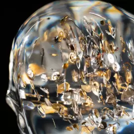 Sculpture "Lost in Time" small skull