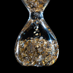 Sculpture "Passage Through Time" in the form of an hourglass, small