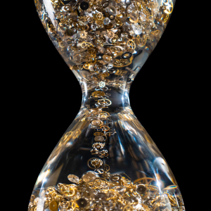Sculpture "Passage Through Time" in the form of an hourglass, small