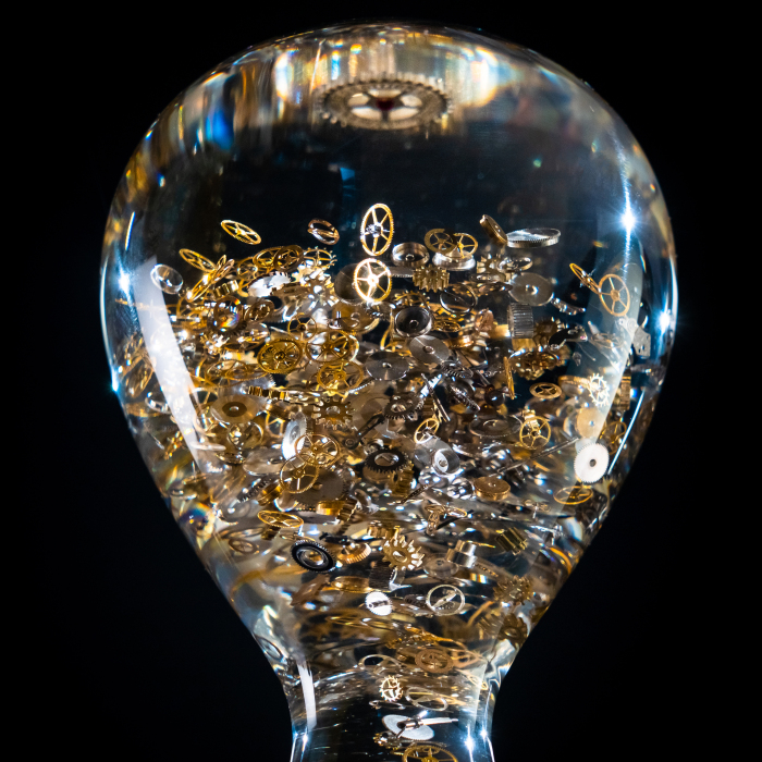 Sculpture "Passage Through Time" in the form of an hourglass, small