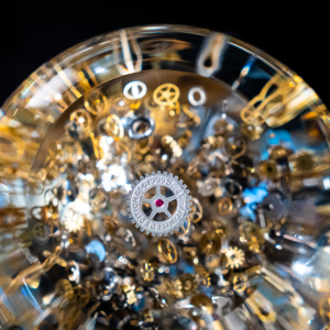 Sculpture "Passage Through Time" in the form of an hourglass, small