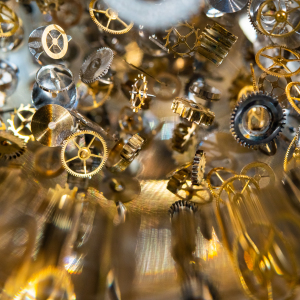 Sculpture "Passage Through Time" in the form of an hourglass, small