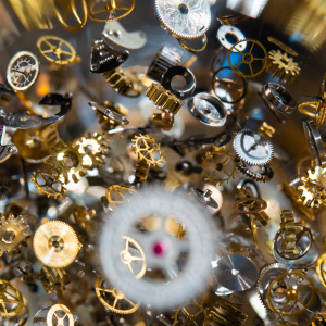 Sculpture "Passage Through Time" in the form of an hourglass, small