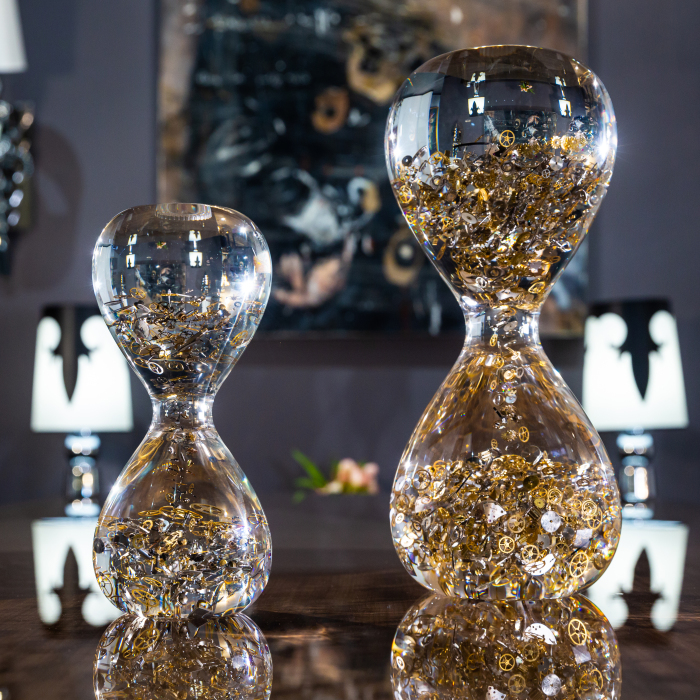 Sculpture "Passage Through Time" in the form of an hourglass, small