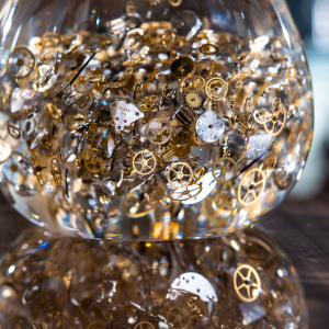 Sculpture "Passage Through Time" in the form of an hourglass, small