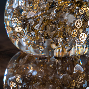 Sculpture "Passage Through Time" in the form of an hourglass, small
